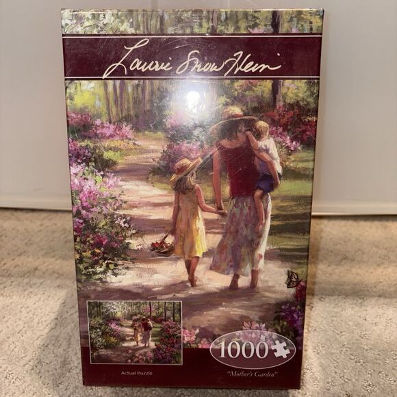 Mother's Garden Puzzle Laurie Snow Hein 1000 Pc New Sealed - Picture 2 of 6